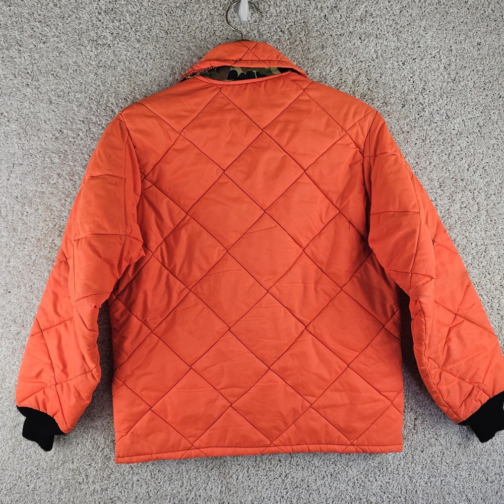 Vintage Big Smith Missabe Railroad Blaze Orange Camo Jacket Sz Medium Made USA - Picture 3 of 14